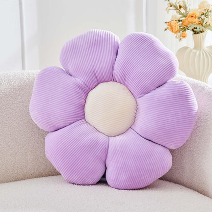 Kcvvcr Flower Throw Pillow, Soft White 14.9" Shaped Floor Pillow for Home Decor, Cute Aesthetic Plush Decorative Pillows for Bed, Sofa, Couch