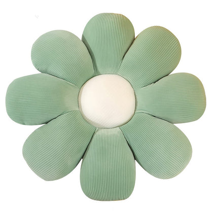 Flower Pillow, Flower Shaped Throw Pillow Floor Pillow Soft Seating Cushion Room Decor Plush Pillow for Bedroom, Sofa, Bed, Reading (15 inch, Green)