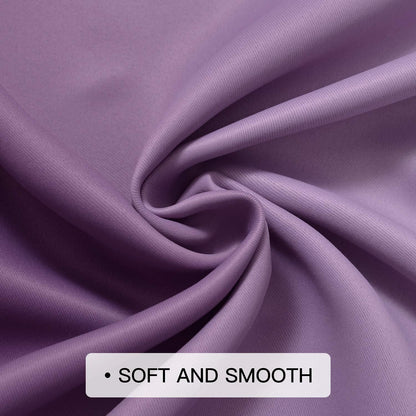 COSVIYA Grommet Room Darkening Ombre Purple Curtains W52xL63 inch