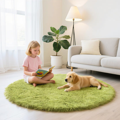 8x10 Fluffy Area Rugs for Living Room,Black Large Shag Area Rug for Bedroom