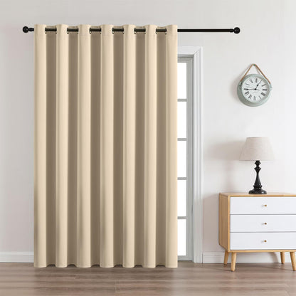 CUCRAF Beige Blackout Curtains 84 inch Length 2 Panels Set, Room Darkening Drapes for Living Room Bedroom, Thermal Insulated Light Blocking Grommet Window Curtain (W52 x L84 Inch)