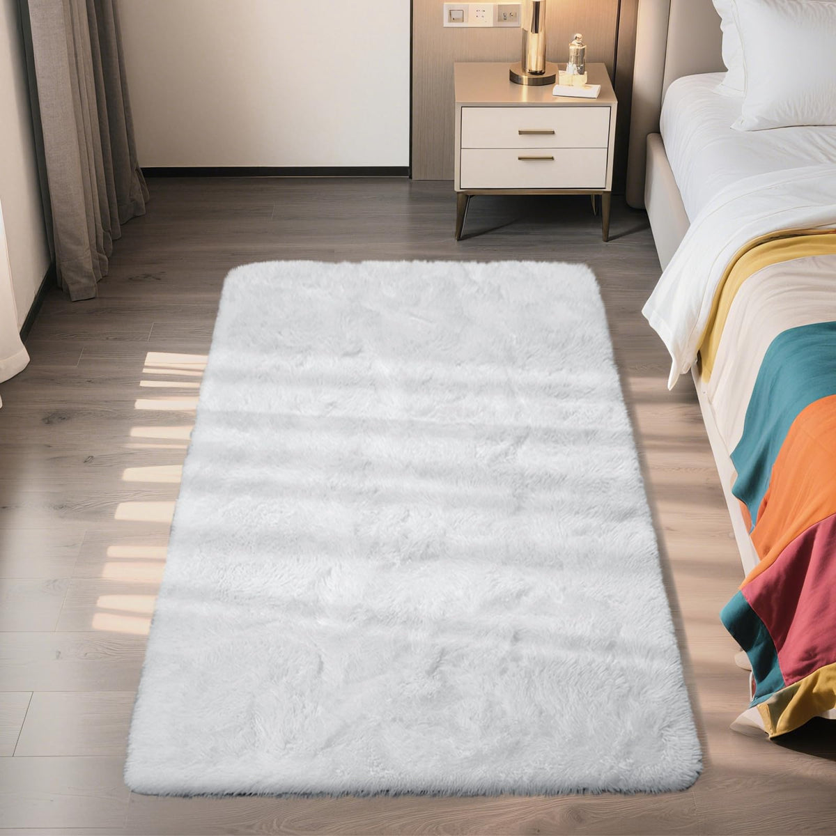 8x10 Fluffy Area Rugs for Living Room,Black Large Shag Area Rug for Bedroom