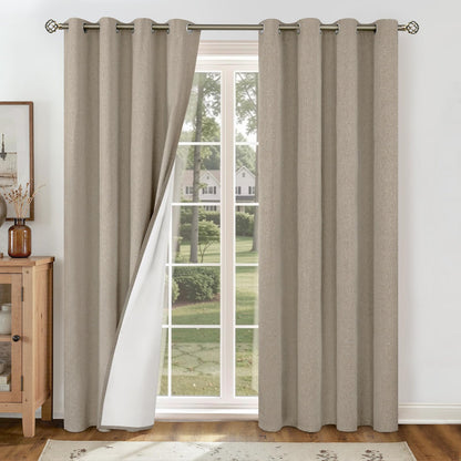YoungsTex Black Blackout Curtains for Bedroom, Thermal Drapes Heat Blocking