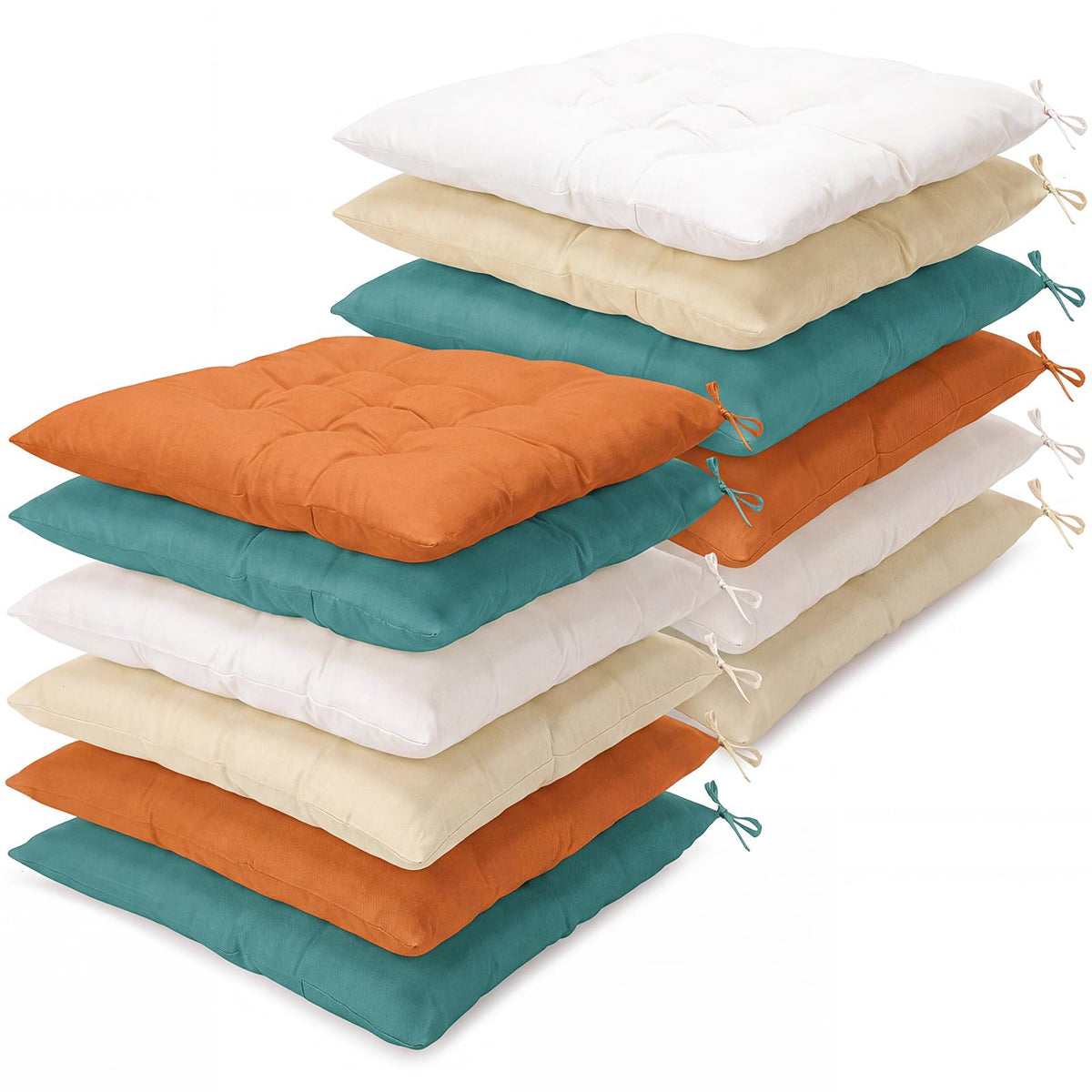 12 Pcs Bulk Floor Pillows Cushion for Kids Classroom,Coffee Color,Square