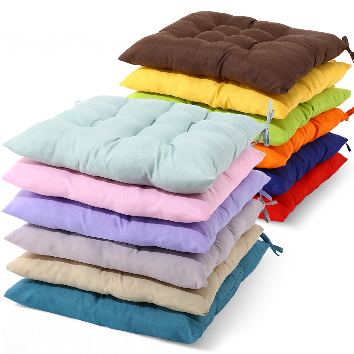 12 Pcs Bulk Floor Pillows Cushion for Kids Classroom,Coffee Color,Square