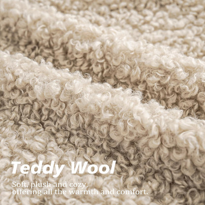 Foindtower Decorative Fuzzy Faux Fur Throw Pillow Covers 24x24 Inch Oatmeal