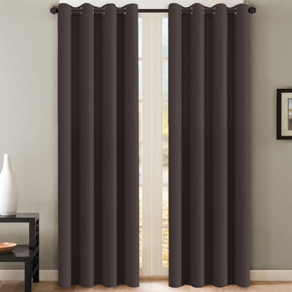 H.VERSAILTEX Blackout Curtains for Bedroom Thermal Insulated Room Darkening Living Room Curtains 63 Inch Long Grommet Privacy Protection Window Curtain Panels/Drapes for Nursery,2 Panels,Ivory/Cream