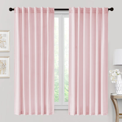 RYB HOME Blue Velvet Blackout Curtains for 84 inches Bedroom Living Room