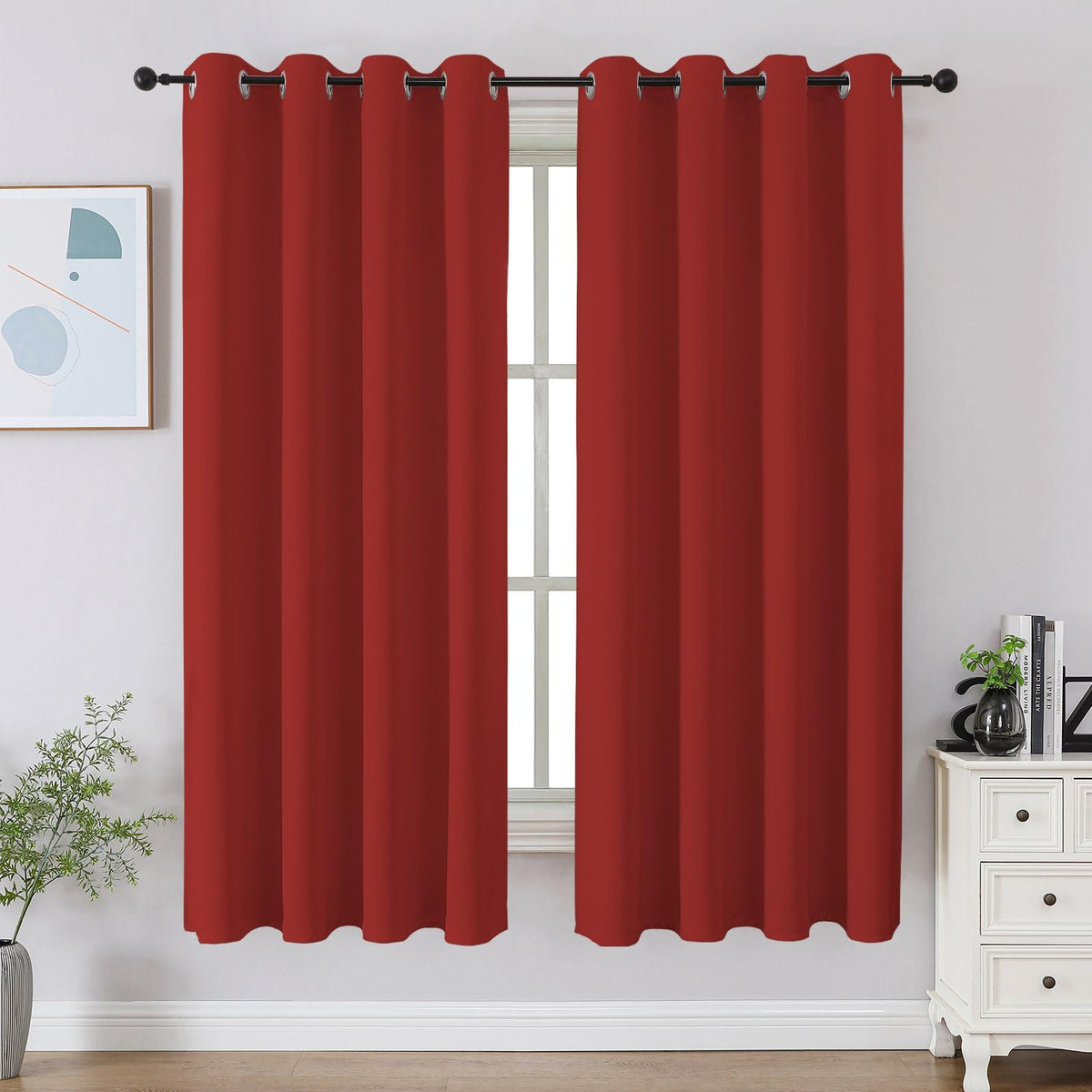 CUCRAF Beige Blackout Curtains 84 inch Length 2 Panels Set, Room Darkening Drapes for Living Room Bedroom, Thermal Insulated Light Blocking Grommet Window Curtain (W52 x L84 Inch)