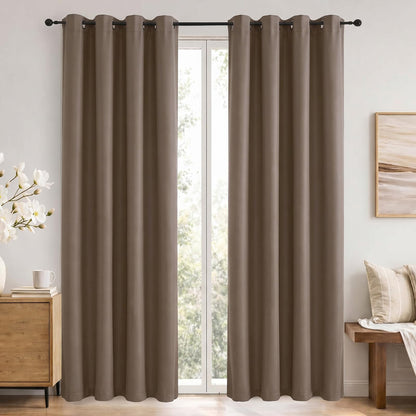 Simplebrand Sage Green Blackout Curtains 84 Inch Length 2 Panels Set for Bedroom/Living Room, Solid Room Darkening Thermal Insulated Grommet Energy Saving Window Treatment Drapes, Each 52" Wide