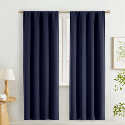 Lecloud Sage Green Room Darkening Curtains 54 Inch Length 2 Panels, Window Curtains for Bedroom, Energy Thermal Insulating Rod Pocket Curtain Drapes for Small Window, 40" W x 54" L