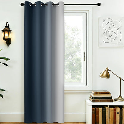 COSVIYA Grommet Room Darkening Ombre Purple Curtains W52xL63 inch