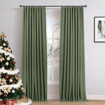 INOVADAY 100% Blackout Curtains for Bedroom Black Out Curtains 84 Inch Long