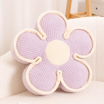 Kcvvcr Flower Pillow, Soft Flower Decorative Throw Pillow, Cute Daisy Flower Shaped Seating Floor Cushion Room Décor Plush Pillows for Sofa Couch Bed (13.7 Inch, Sage Green)