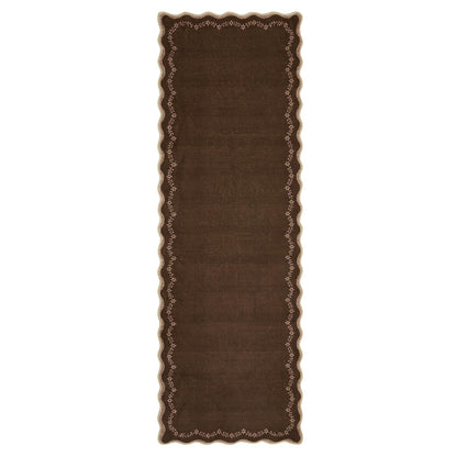 GarveeHome 5x7 Scalloped Area Rug Jute Washable Bedroom Living Room Rug
