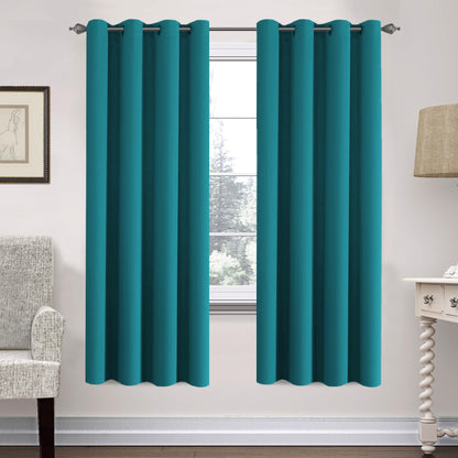 H.VERSAILTEX Blackout Curtains for Bedroom Thermal Insulated Room Darkening Living Room Curtains 63 Inch Long Grommet Privacy Protection Window Curtain Panels/Drapes for Nursery,2 Panels,Ivory/Cream