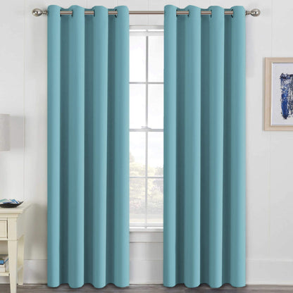 H.VERSAILTEX Blackout Curtains for Bedroom Thermal Insulated Room Darkening Living Room Curtains 63 Inch Long Grommet Privacy Protection Window Curtain Panels/Drapes for Nursery,2 Panels,Ivory/Cream