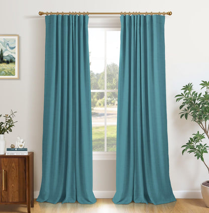 INOVADAY 100% Blackout Curtains for Bedroom Black Out Curtains 84 Inch Long