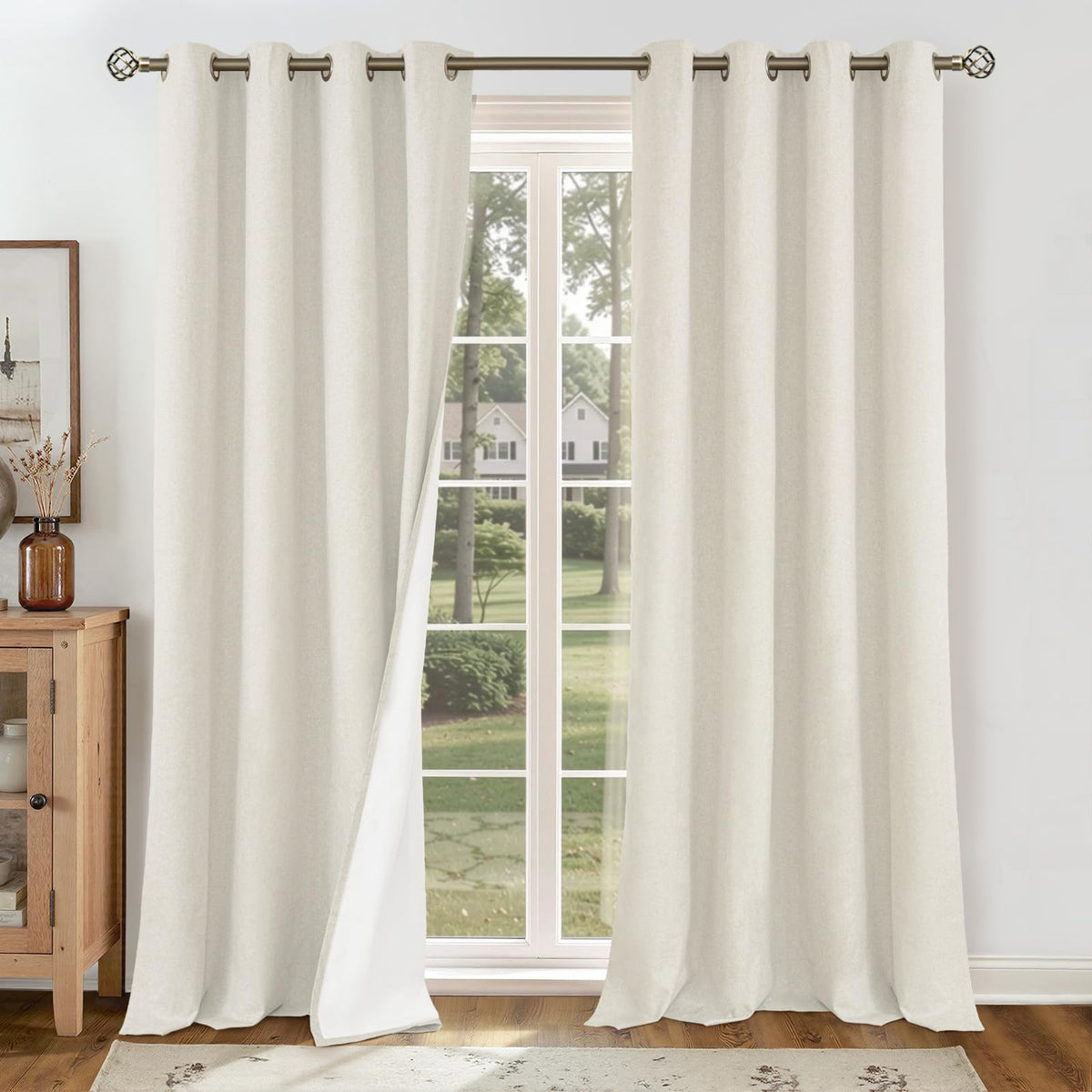 YoungsTex Black Blackout Curtains for Bedroom, Thermal Drapes Heat Blocking