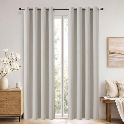 Simplebrand Sage Green Blackout Curtains 84 Inch Length 2 Panels Set for Bedroom/Living Room, Solid Room Darkening Thermal Insulated Grommet Energy Saving Window Treatment Drapes, Each 52" Wide