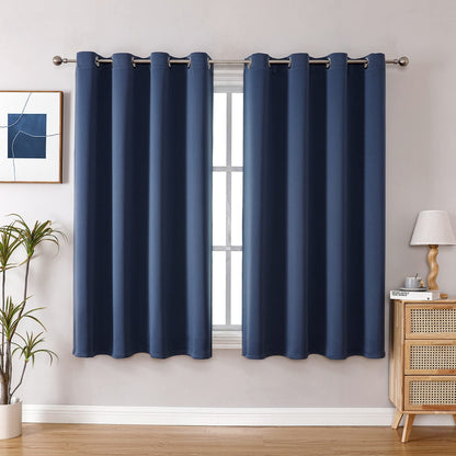 ChrisDowa Blackout Curtains for Bedroom and Living Room 63 Inches Long