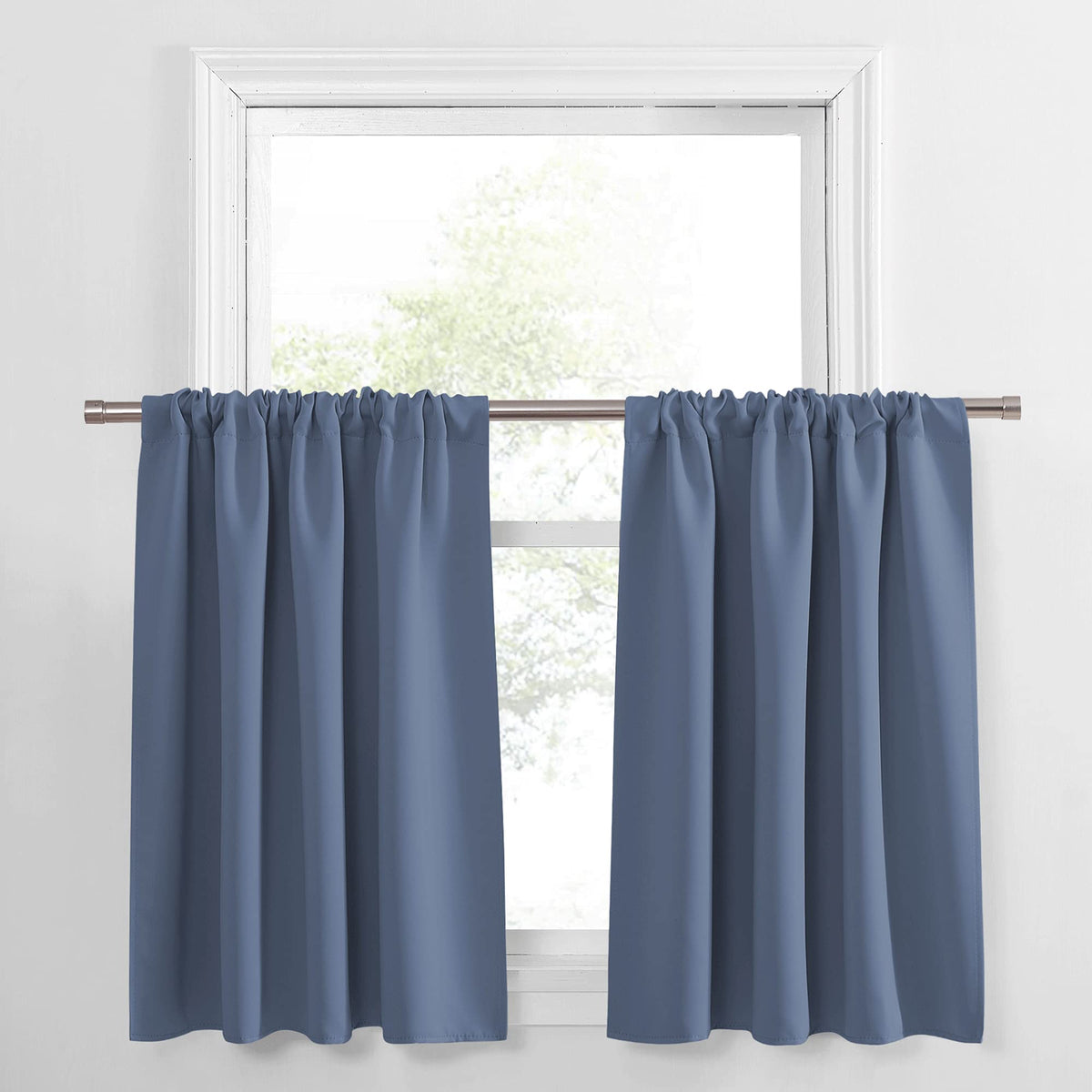 PONY DANCE Black Out Curtains 72 inch Long, Black, 2 Panels