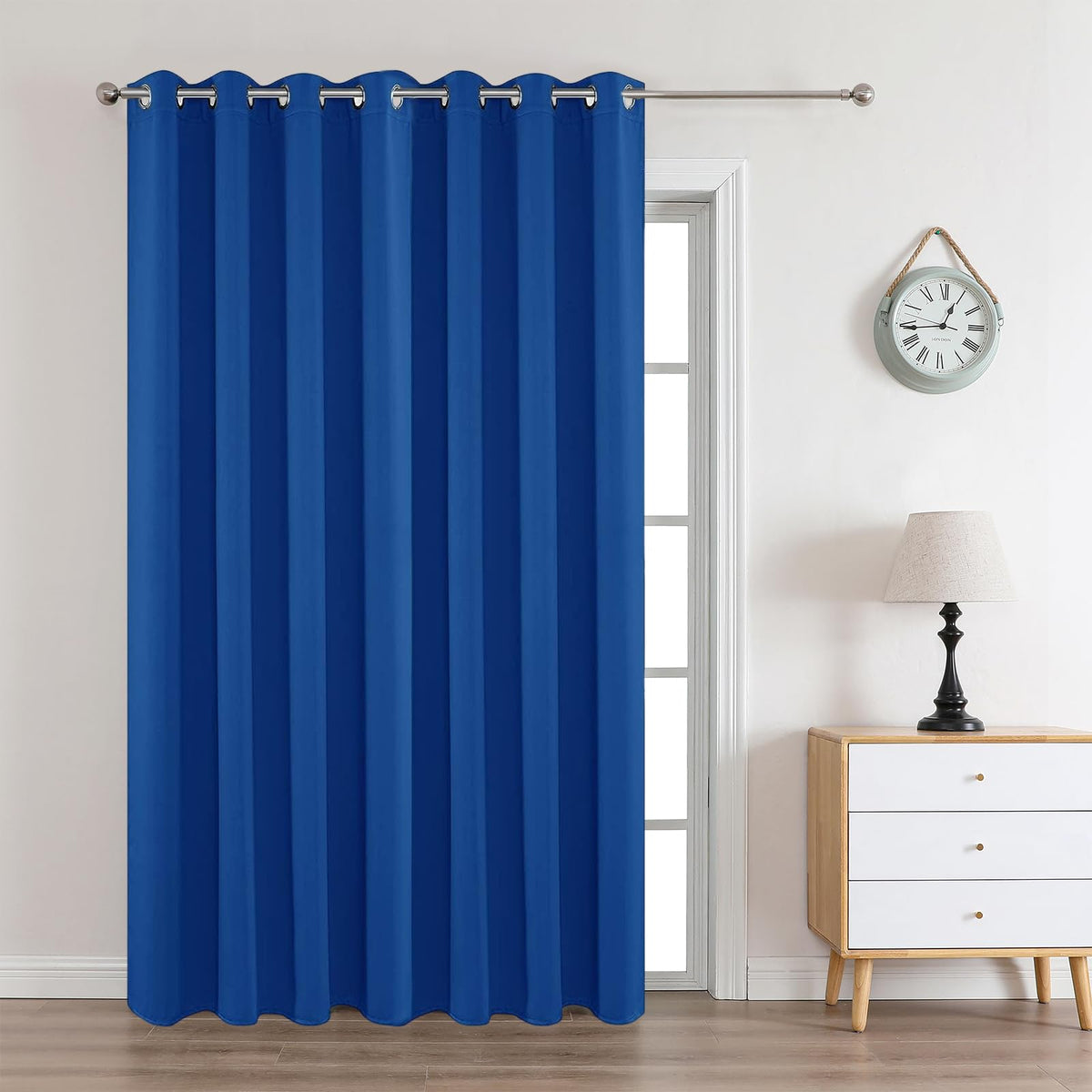 Joydeco Blackout Curtains for Bedroom 84 Inch - Black Out Curtains with Grommets Thermal Insulated Room Darkening Light Blocking, Noise Reducing & Wrinkle-Free Drapes for Living Room Windows, 2 Panels