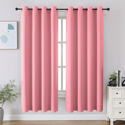 CUCRAF Beige Blackout Curtains 84 inch Length 2 Panels Set, Room Darkening Drapes for Living Room Bedroom, Thermal Insulated Light Blocking Grommet Window Curtain (W52 x L84 Inch)