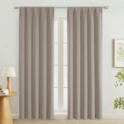Lecloud Sage Green Room Darkening Curtains 54 Inch Length 2 Panels, Window Curtains for Bedroom, Energy Thermal Insulating Rod Pocket Curtain Drapes for Small Window, 40" W x 54" L