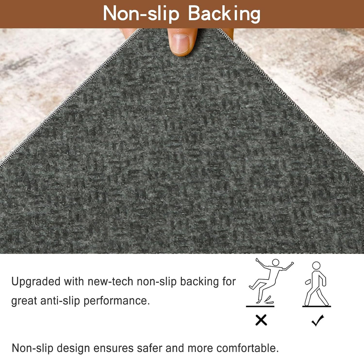 famibay 5x8 Area Rug, Abstract Washable Rugs for Living Room Low Pile Neutral Area Rug for Bedroom Aesthetic Non Slip Rubber Backed Carpet Rugs for Living Room Bedroom Dining Room(Beige/Camel)