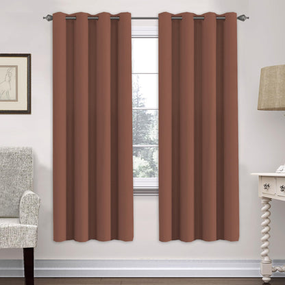 H.VERSAILTEX Blackout Curtains for Bedroom Thermal Insulated Room Darkening Living Room Curtains 63 Inch Long Grommet Privacy Protection Window Curtain Panels/Drapes for Nursery,2 Panels,Ivory/Cream