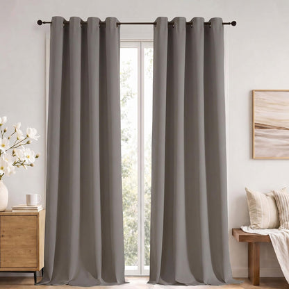 Simplebrand Sage Green Blackout Curtains 84 Inch Length 2 Panels Set for Bedroom/Living Room, Solid Room Darkening Thermal Insulated Grommet Energy Saving Window Treatment Drapes, Each 52" Wide