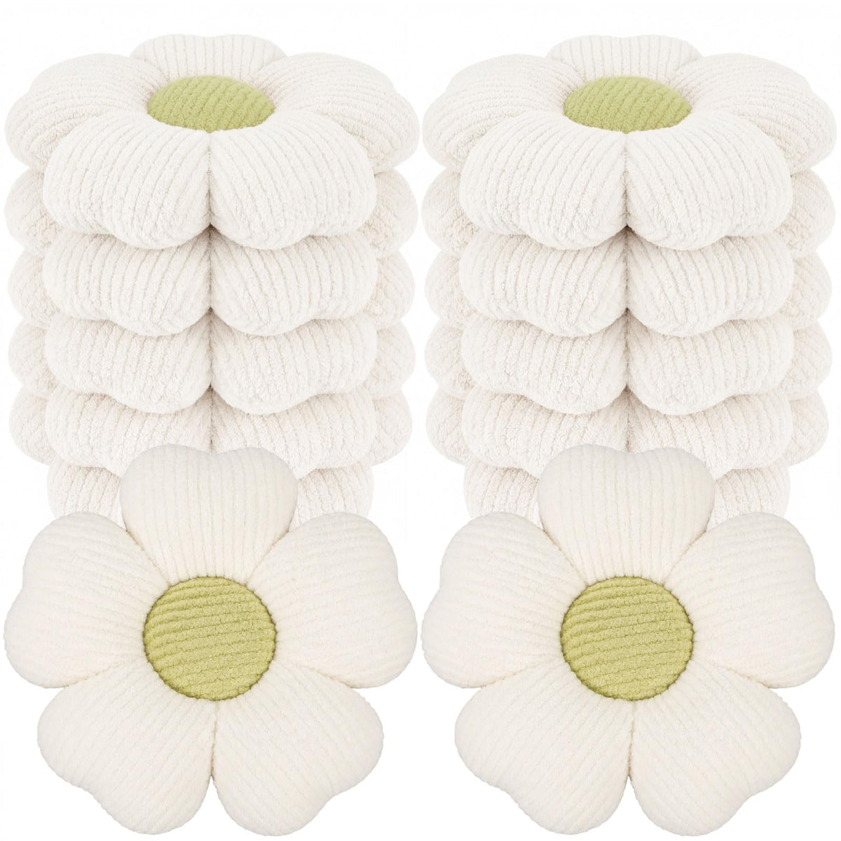 Beeveer 10 Pcs 15.75" Flower Plush Pillow for Sofa,Multicolor,Multicolor