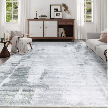 famibay 5x8 Area Rug, Abstract Washable Rugs for Living Room Low Pile Neutral Area Rug for Bedroom Aesthetic Non Slip Rubber Backed Carpet Rugs for Living Room Bedroom Dining Room(Beige/Camel)