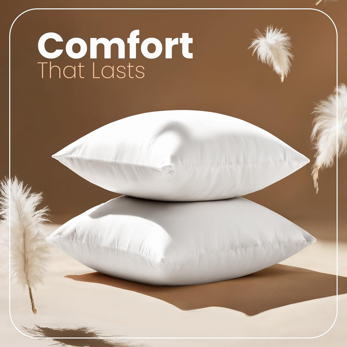 Utopia Bedding 18x18 Pillow Inserts, White Throw Pillows for Couch, 2 Pack