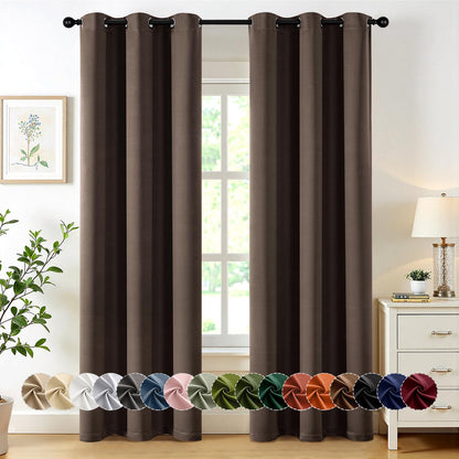 MIULEE Blackout Curtains for Bedroom 2 Panels 40 x 63 Inch Long Pink