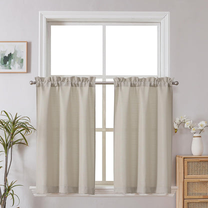 Chyhomenyc White Curtains 84 Inch Length 2 Panels 40Wx84L inches