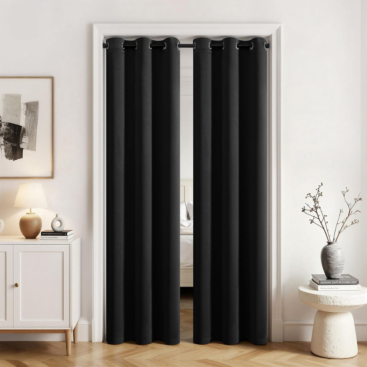 MIULEE Light Pink Blackout Bedroom Curtains Drapes 84 Inch Long 52"x84"