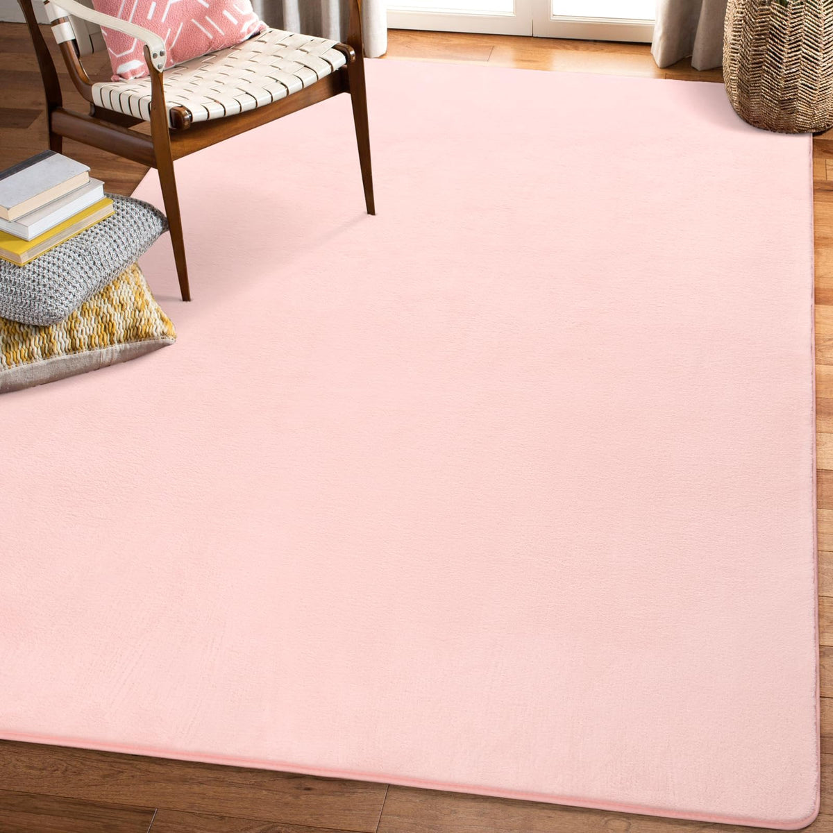 Amearea Modern Area Rugs for Bedroom Living Room, 4x6 Blue Memory Foam Rug