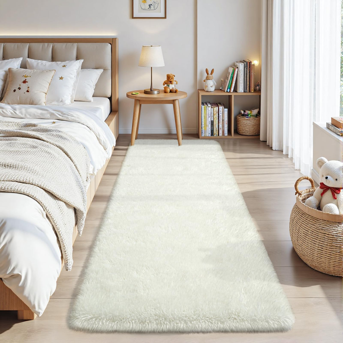 Zentavio 5x8 Area Rugs for Bedroom Fluffy Rugs for Living Room Carpet Large Fuzzy Soft Shag Aesthetic Plush High Pile Gray Throw Rug for Nursery Kids Room Dorm Waved Grey