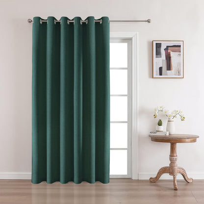 CUCRAF 100% Blackout Window Curtains 84 inches Long 2 Panels Set, Faux Linen Look Thermal Insulated Grommet Drapes, Room Darkening Curtain for Bedroom Living Room(W52 x L84 Inch, Light Khaki)