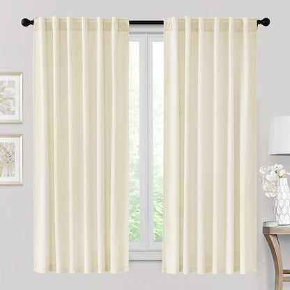 RYB HOME Blue Velvet Blackout Curtains for 84 inches Bedroom Living Room