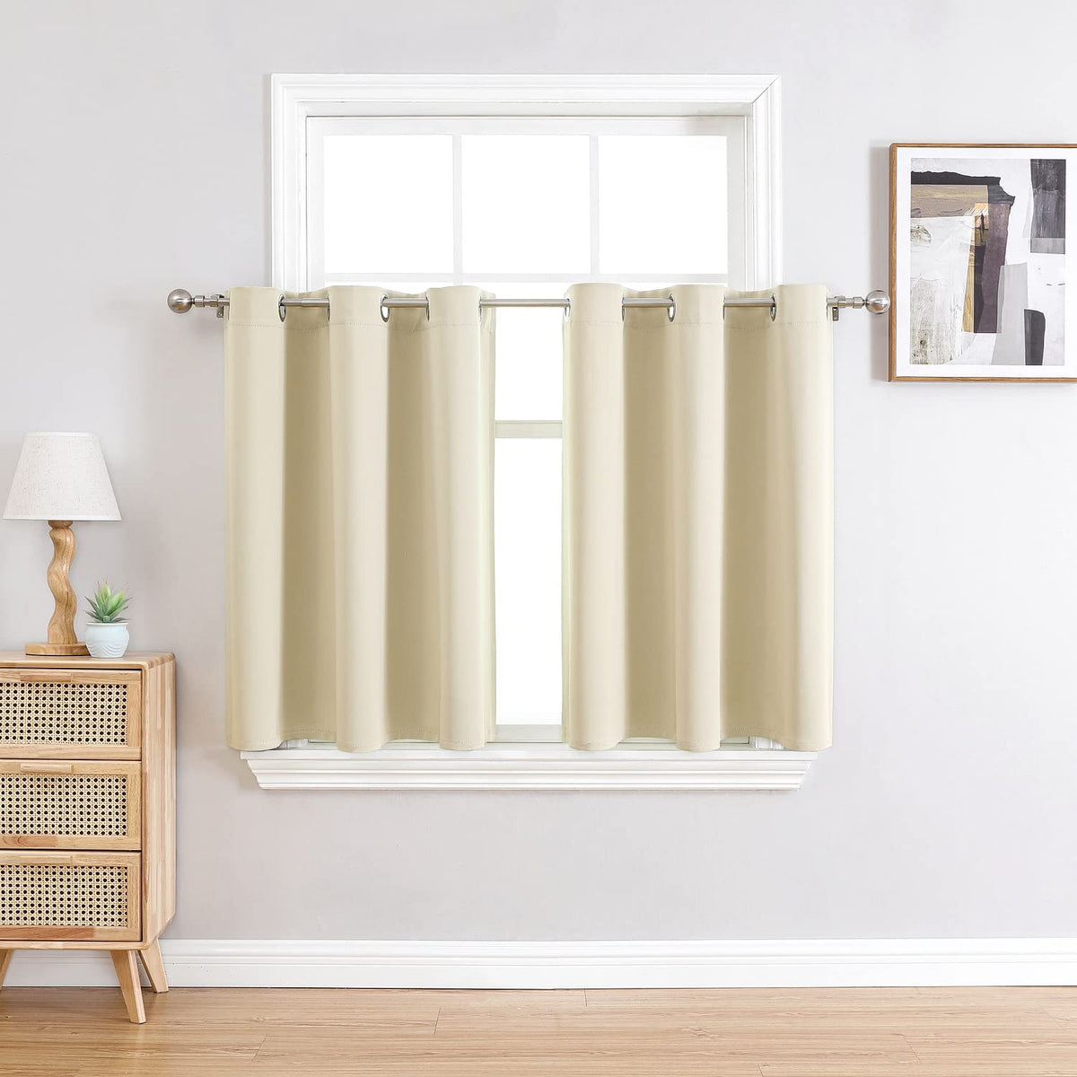 ChrisDowa Blackout Curtains for Bedroom and Living Room 63 Inches Long