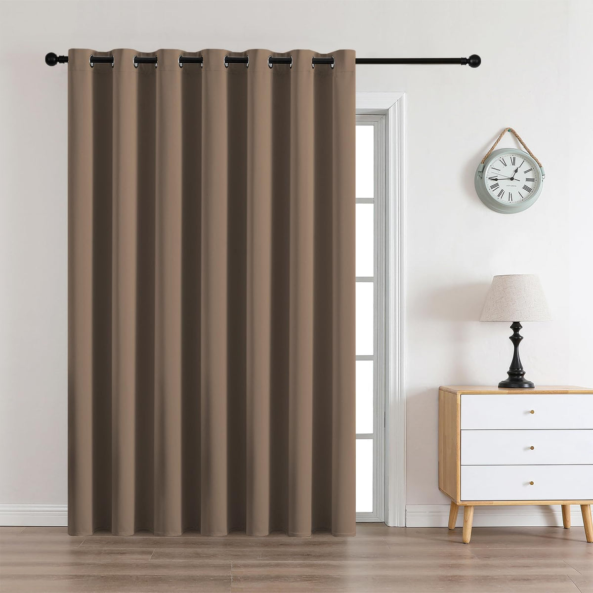 CUCRAF Beige Blackout Curtains 84 inch Length 2 Panels Set, Room Darkening Drapes for Living Room Bedroom, Thermal Insulated Light Blocking Grommet Window Curtain (W52 x L84 Inch)