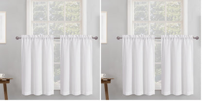 Chyhomenyc White Curtains 84 Inch Length 2 Panels 40Wx84L inches