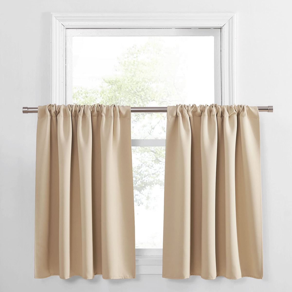 PONY DANCE Black Out Curtains 72 inch Long, Black, 2 Panels