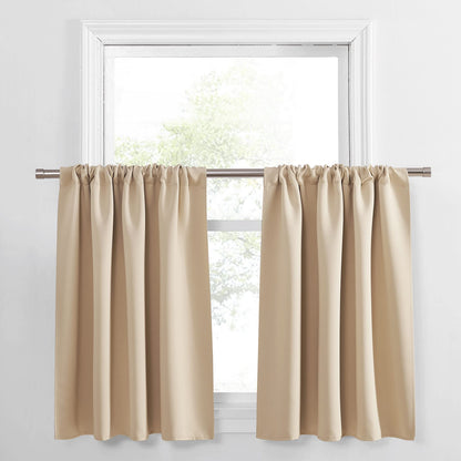 PONY DANCE Black Out Curtains 72 inch Long, Black, 2 Panels
