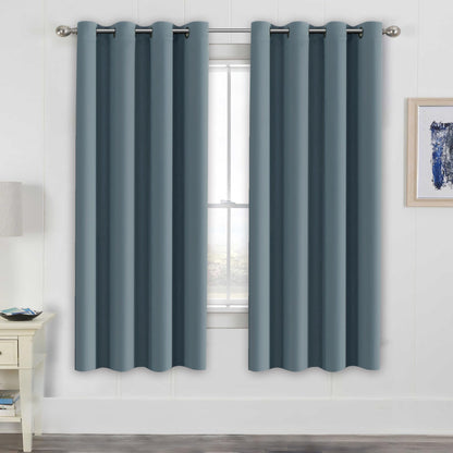 H.VERSAILTEX Blackout Curtains for Bedroom Thermal Insulated Room Darkening Living Room Curtains 63 Inch Long Grommet Privacy Protection Window Curtain Panels/Drapes for Nursery,2 Panels,Ivory/Cream