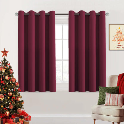 H.VERSAILTEX Blackout Curtains for Bedroom Thermal Insulated Room Darkening Living Room Curtains 63 Inch Long Grommet Privacy Protection Window Curtain Panels/Drapes for Nursery,2 Panels,Ivory/Cream