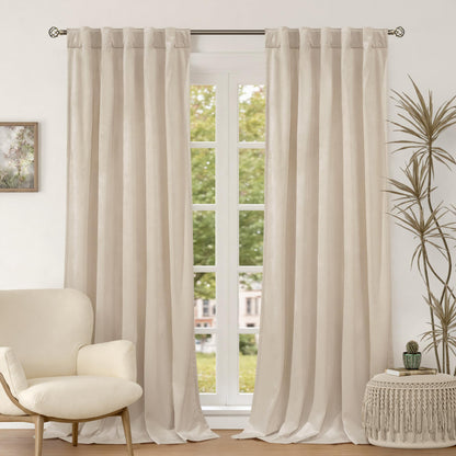 BGment Olive Green Velvet Blackout Curtains 52 x 84 Inch Length, 2 Panels